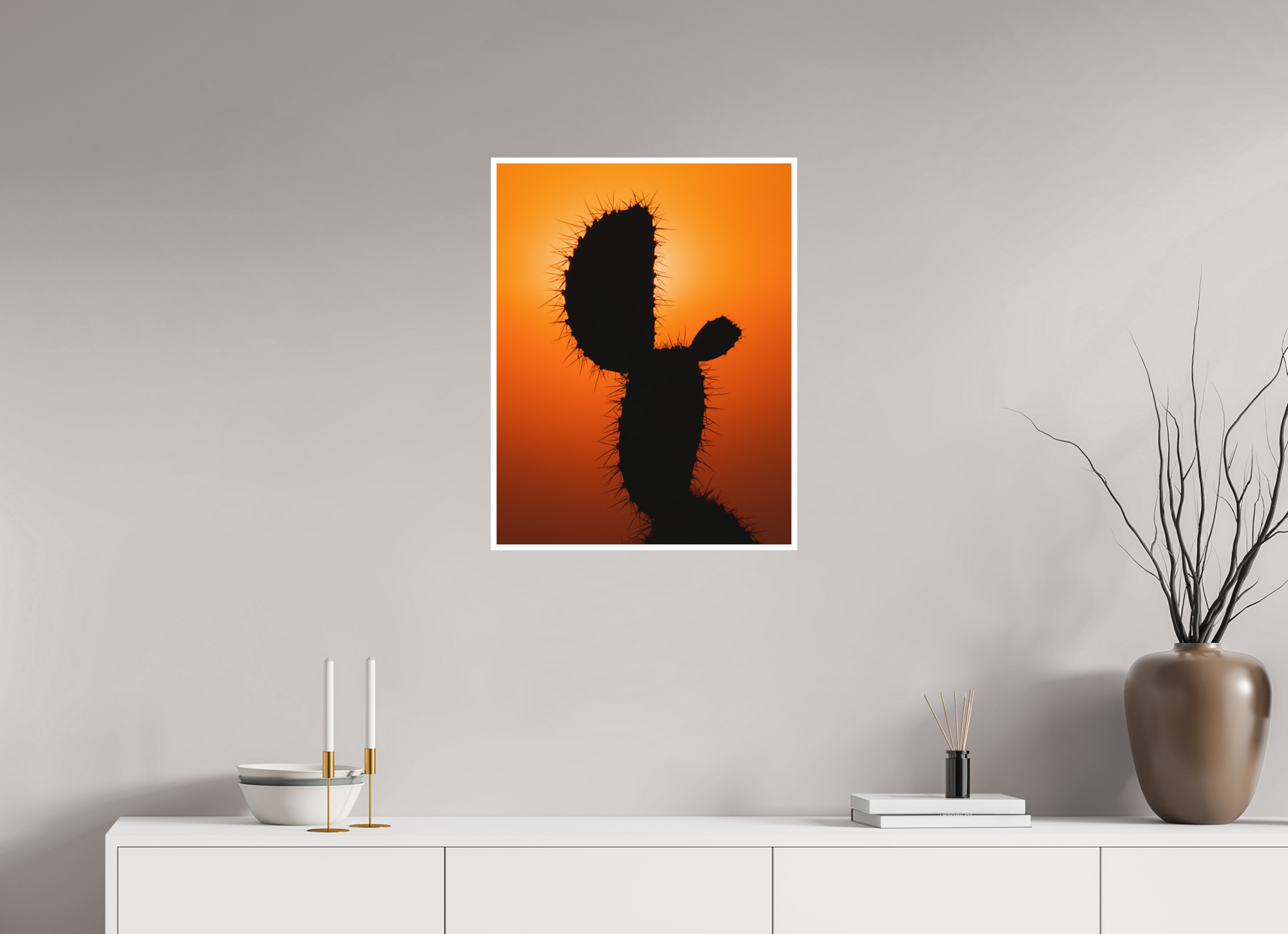 20 x 25.9″, Unframed Photograph - Hahnemühle German Etching Art Paper Fire Cactus