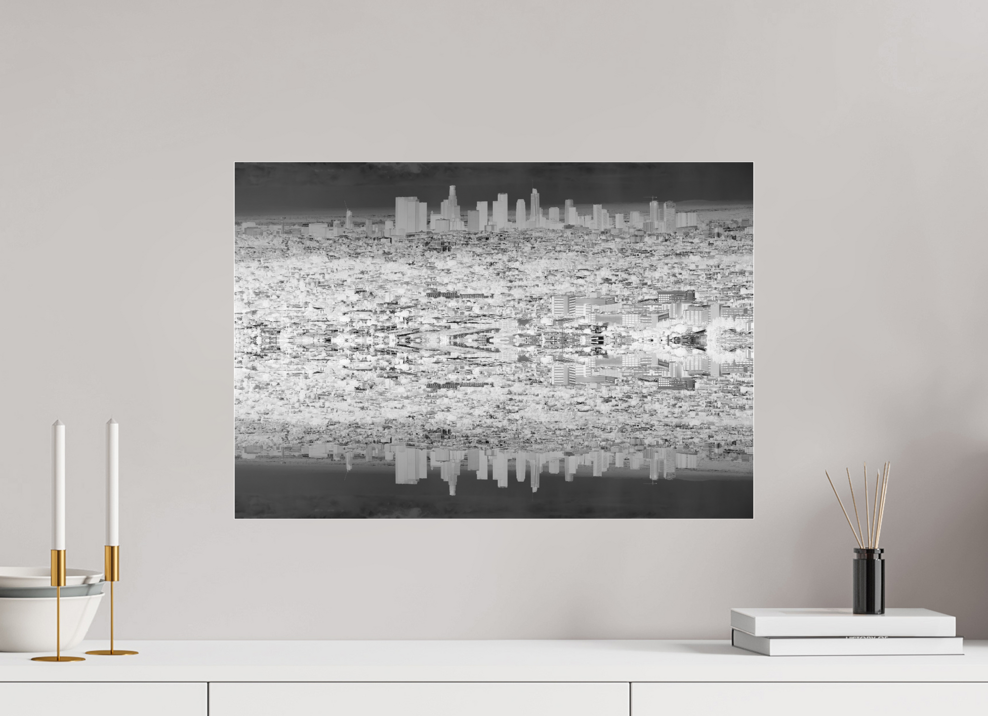 23.2 x 16″, Borderless Modern Frame - Ilford Black & White under Matte Acrylic Glass selegnA soL ekaL