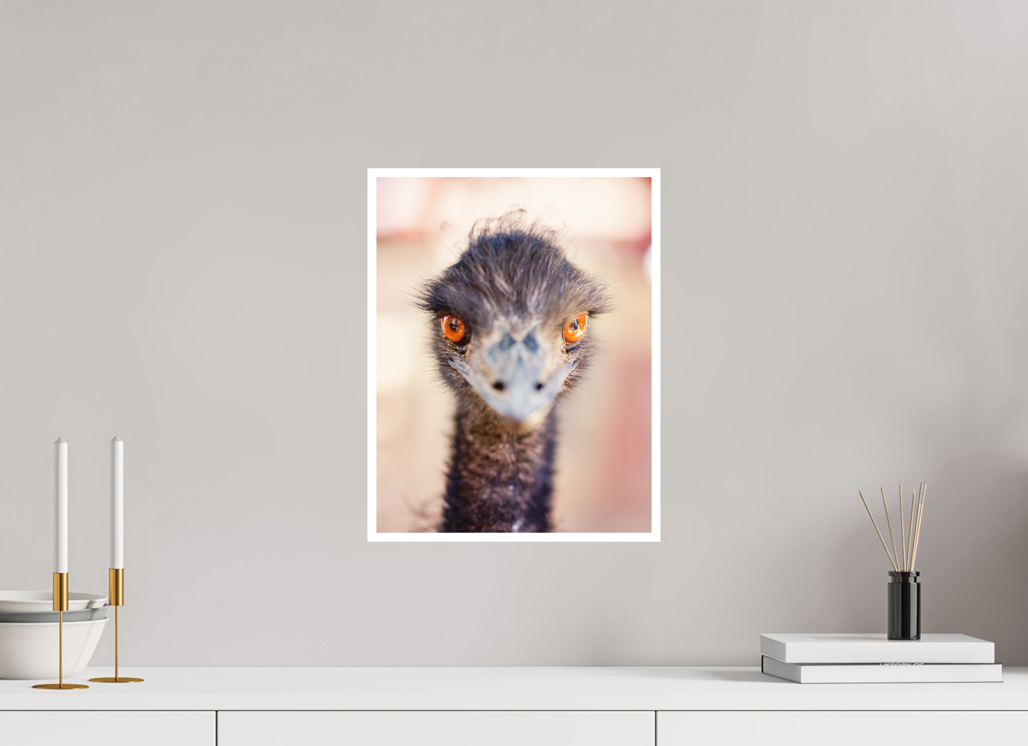 12 x 15.5″, Unframed - Hahnemühle Bamboo Paper Print Emu See You