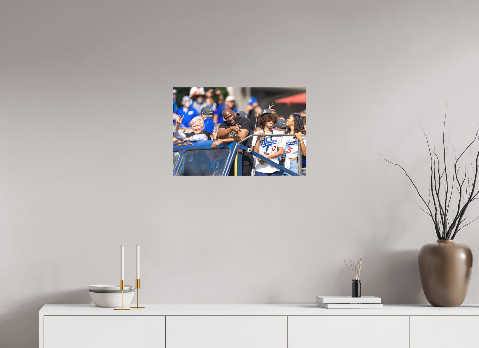 24 x 16″, Borderless Modern Frame - Fuji Crystal Paper under Matte Acrylic Glass Leading the Team
